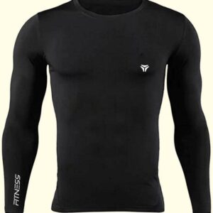 Men Solid Round Neck Polyester Black T-Shirt
