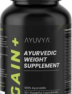 Ayuvya Ayurvedic Gain+ Weight Gain Supplement Improves Digestion & Muscle Mass Weight Gainers/Mass Gainers  (90 No, No Flavour)